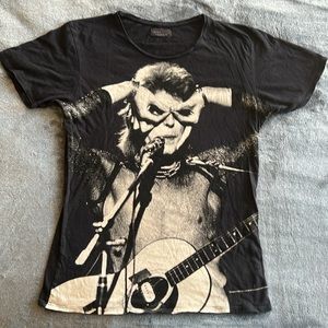 David Bowie Ziggy Stardust shirt black size small 36” chest 2010 Mick Rock photo